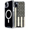 Black & White USA Flag iPhone 14 Plus MagSafe Case
